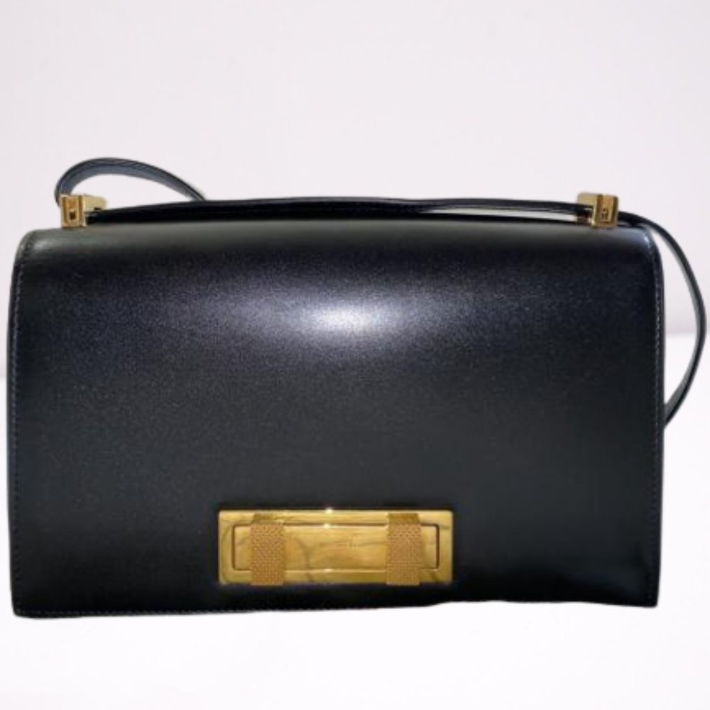 SAINT LAURENT 538791 OSX0J Domino Medium Ultra-Calf Soft Black